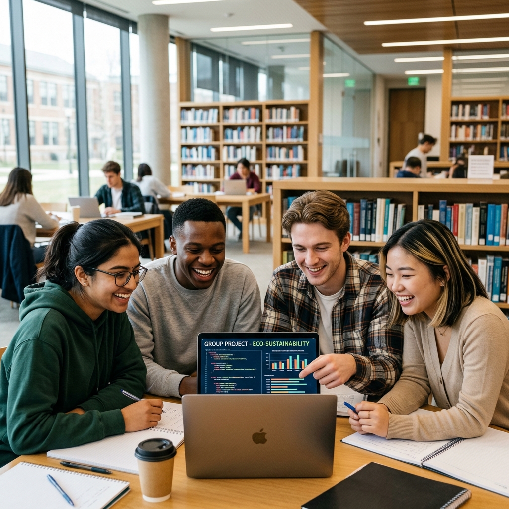 Happy students